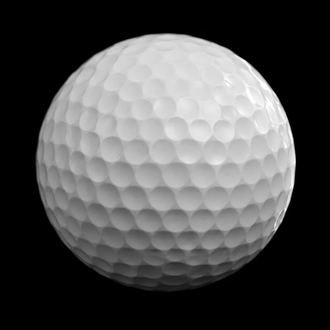 A golf ball read at its equator: line, speed, and verdict computed at the moment of arrival